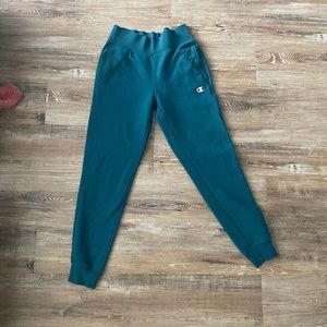 Champion reverse weave teal sweatpants